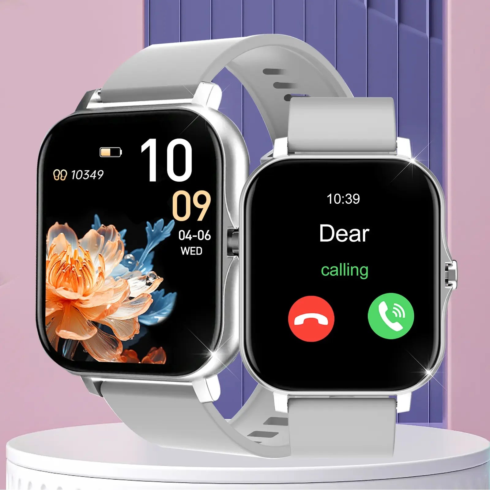 Smart Watch with 1.83-Inch HD Display – Wireless Calling/Dialing, Alarm/Message Notifications, Fitness Tracking, Music Control.